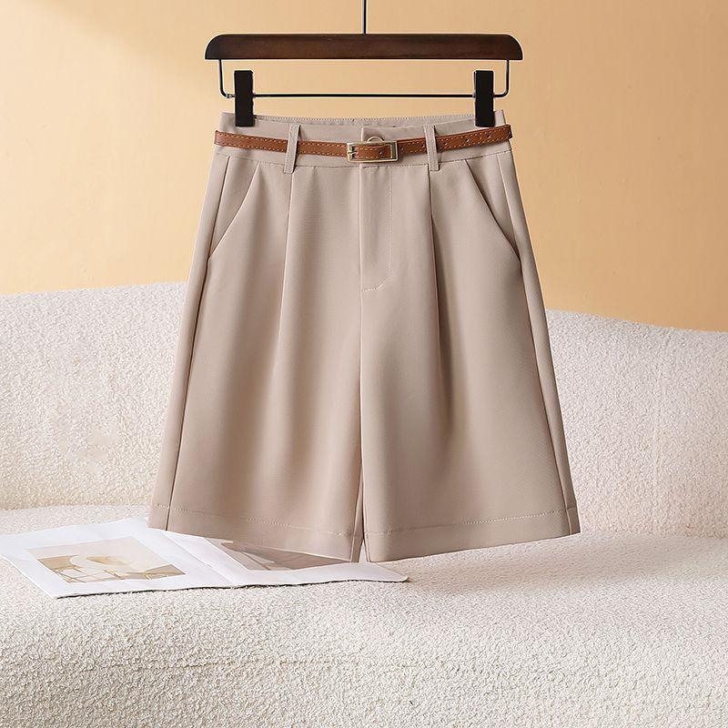 

Middle Pants Summer New Casual Slim Looking A- line Suit Shallow khaki 26