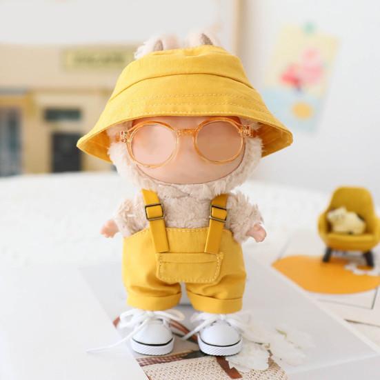 Doll Clothes Set for 15/17cm La Bubu Overalls Glasses Hats And Shoes Set Stylish Dolls Wardrobe Accessories