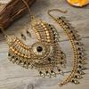 New 3-Piece Set Ethnic Retro Tassel Jewelry Set Sweater Chain Collar Chain Necklace Earrings Bracelet for Women