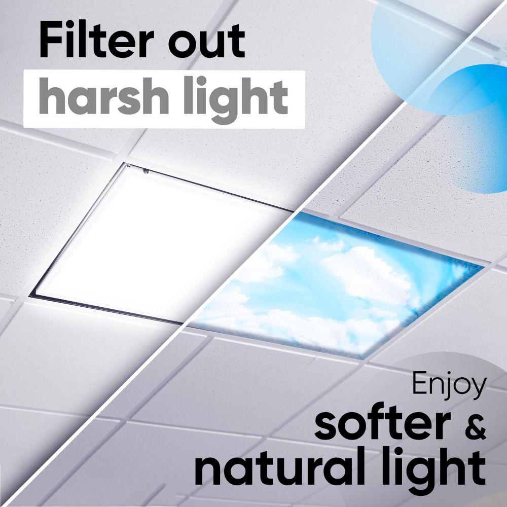 Anti-glare Fluorescent Light Covers 15 Styles Magnetic Light Filters Fabric Lampshade Home