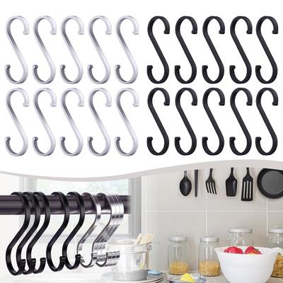 10 Pack Aluminum S Hooks for Efficient Kitchen Organization and Decor