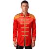 Men's Halloween SGT Sergeant Pepper Costume Jacket Marching Band Rock Man 60s Satin Cardigan Coat