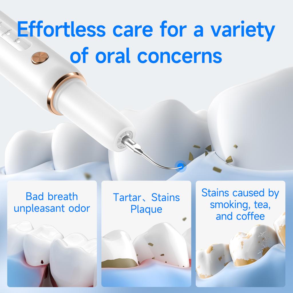 Sonic Dental Cleaner Teeth Plaque Removal Calculus Electric Rechargeable Tartar Remover Tooth Cleaner Scaler for Home Use