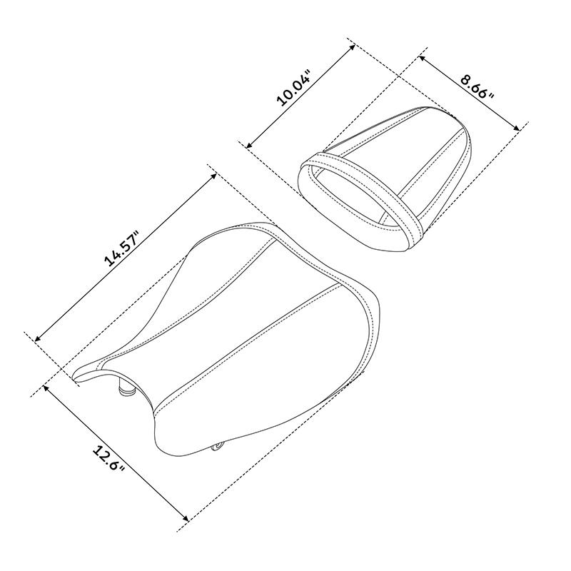 Motorcycle Driver Rider Passenger Seat For Suzuki GSXR1000 GSX-R1000 2017-2024