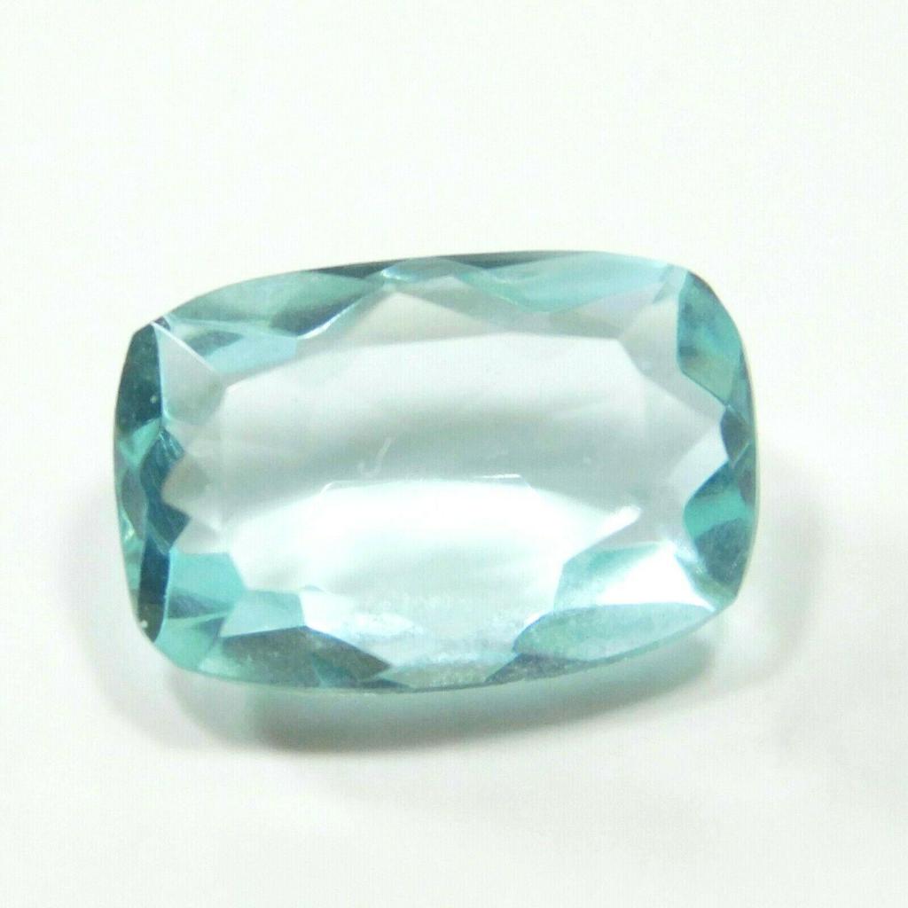 Blue Aquamarine Loose Gemstone Cushion Shape 5.10 Ct for Jewelry Making and Gem Collections