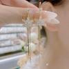 Golden Long Snowflake Tassel Earrings with Fashionable and High-end Feel, Super Fairy Earrings, Versatile Accessories