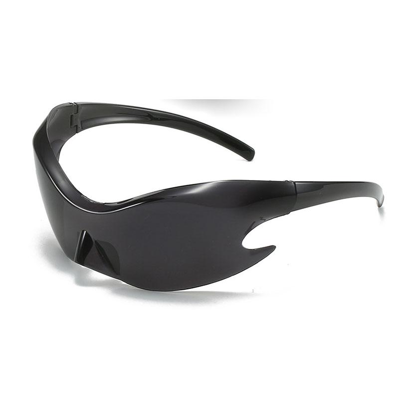 Oversized Futuristic Y2k Shield Sun Glasses for Men Women Wrap Around Fashion Superhero Chic Sunglasses Shades Fashion Y2K sunglasses