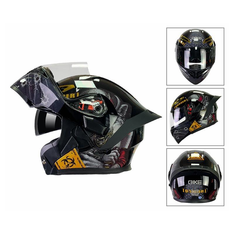 Full Face Motorcycle Helmet Men Women Lightweight Anti-Cold Dual Visor DOT Certified