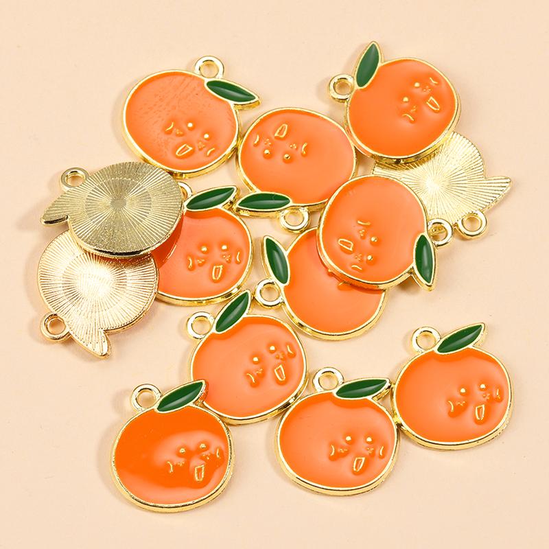 

10Pcs Alloy Enamel Lemon Charm for DIY Cute Ummer Fruit Necklace Pendants Earrings Charms Jewelry Making Accessories Supplies