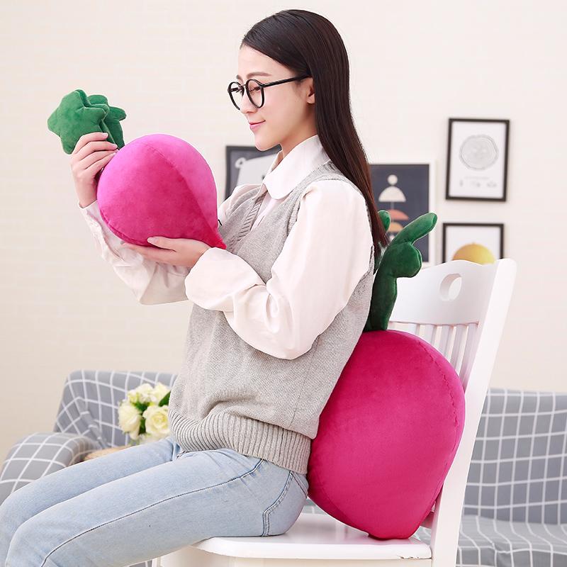 1pc 40cm Simulation Radish Plush Toys Kawaii Stuffed Vegetable Doll For Kids Cute Sofa Pillow Nap Pi