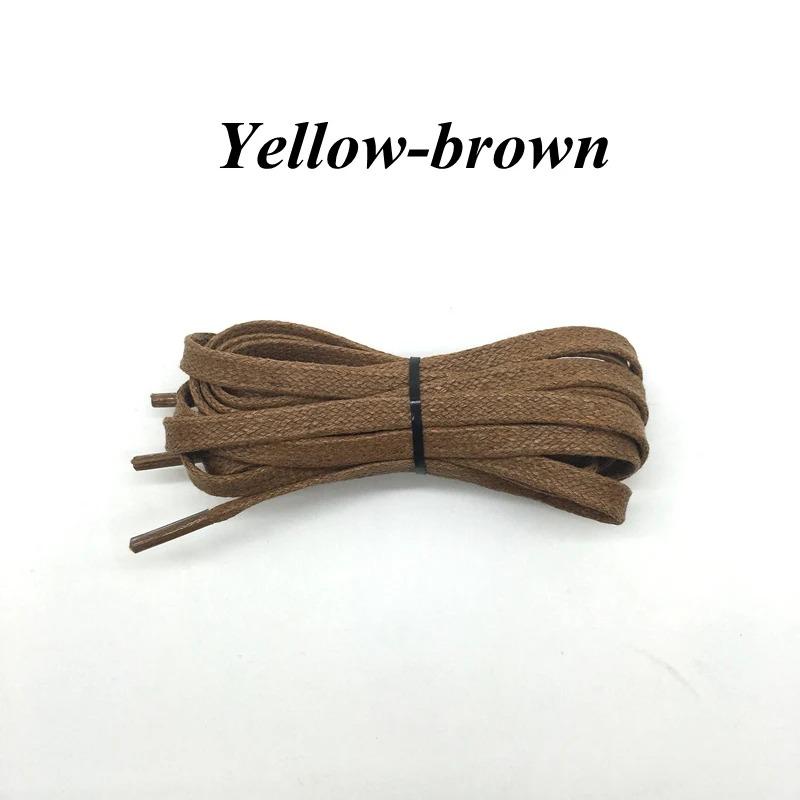 Flat Waxed Cotton Shoelace Waterproof Leather Shoe Laces for Boots Sneakers Casual Shoes Width 0.6cm Multiple Lengths and Colors