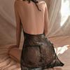 Sexy Dress Women Sequin Open Split Dress Nightclub Temptation See Through Nightwear Night Club Fantasy Erotic Wear Lingerie