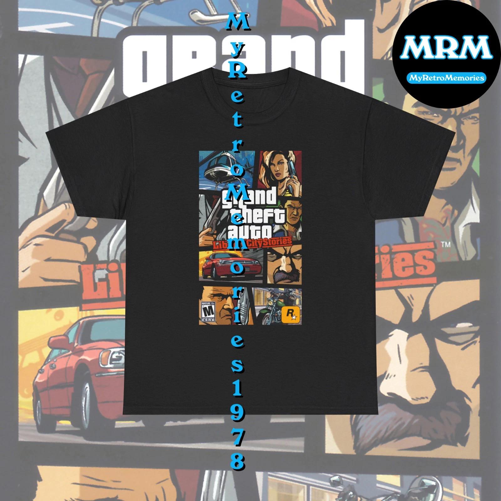 Grand Theft Auto Liberty City Stories GTA Дизайн обложки Черная детская футболка S-L 150