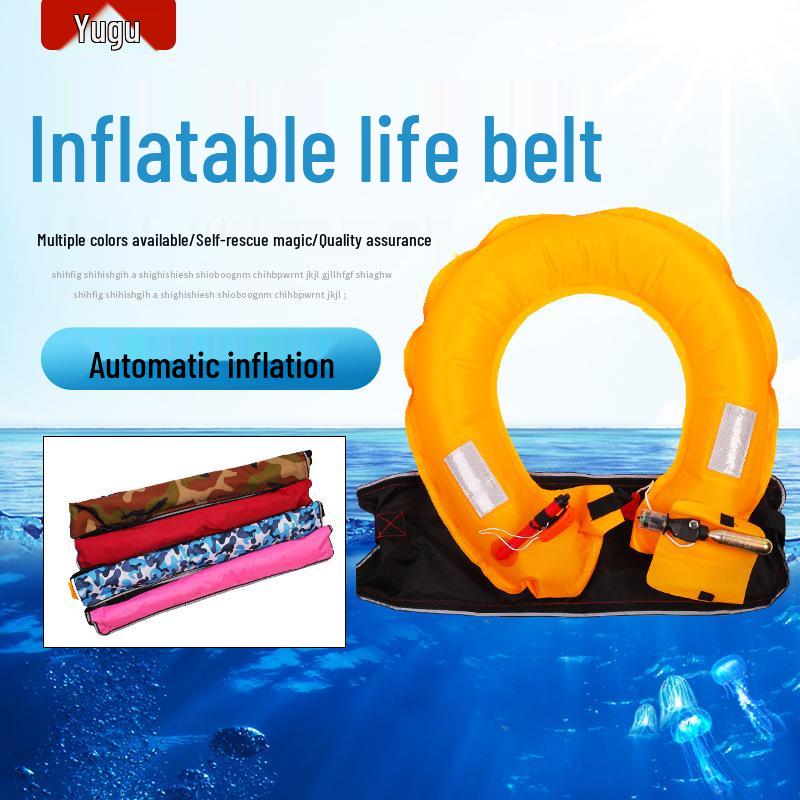 

Надувной ручной/автоматический спасательный пояс с поясным кольцом Manual Inflatable Life Ring (No Cylinder) розы красного