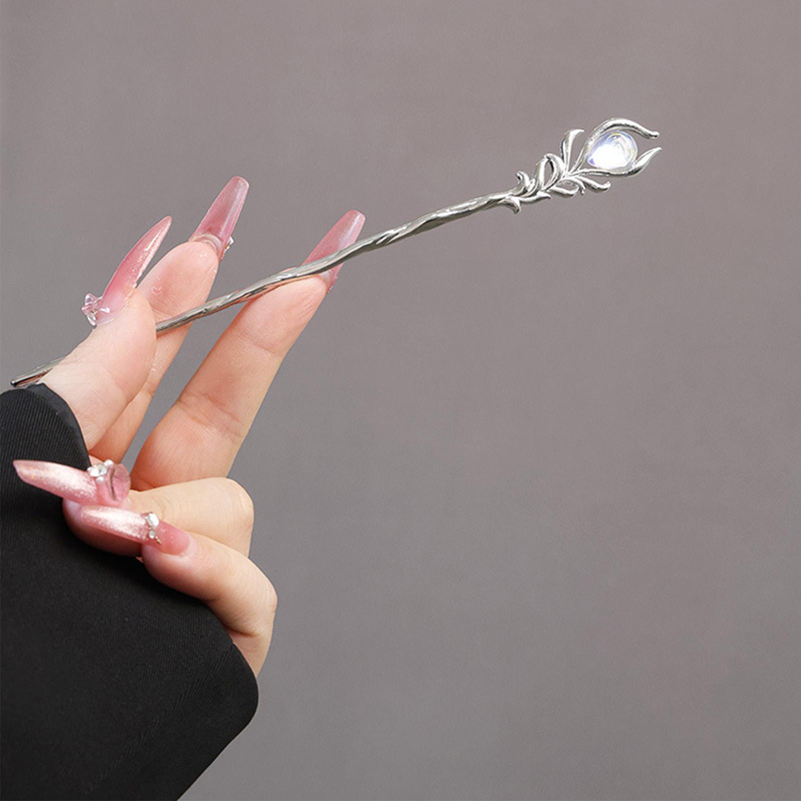 

Silver Color Alloy Hair Sticks Forks Flower Butterfly Designs New Chinese Style Elegant Hairpins Hair Bun Maker Jewelry