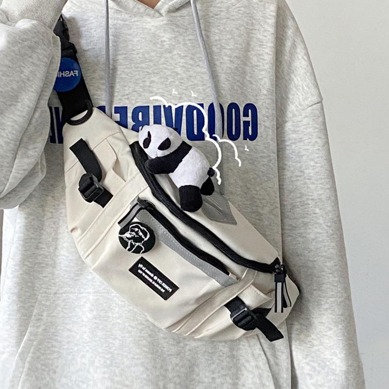 Bag Women's 2025 Summer New Messenger Bag Men's Trendy Fanny Pack Breast Bag Canvas Shoulder Dumpling Bag Luggage