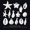 Hand-Sewn Irregular White Conch Shell Decorative Buttons for Skirts and Shirts
