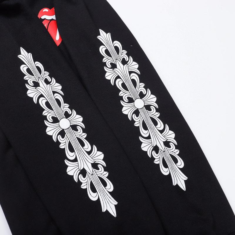 826 CHROME HEARTS 2025 Autumn and Winter New Plus Size Classic Style Logo Zipper Hooded Sweatshirt, Suitable for Couples To Wear