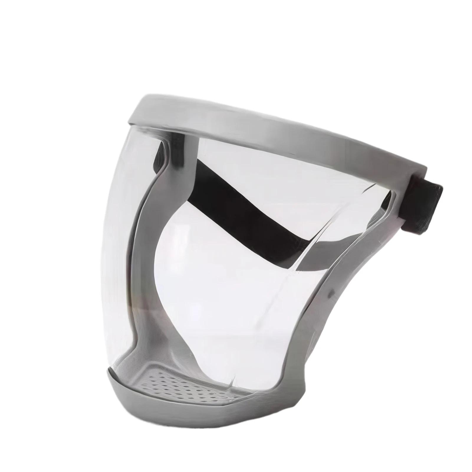 Anti-fog Full Face Protection Mask With Filter Anti Splash Anti Droplet Mask Head Wear Glasses Space Spherical Goggles серый