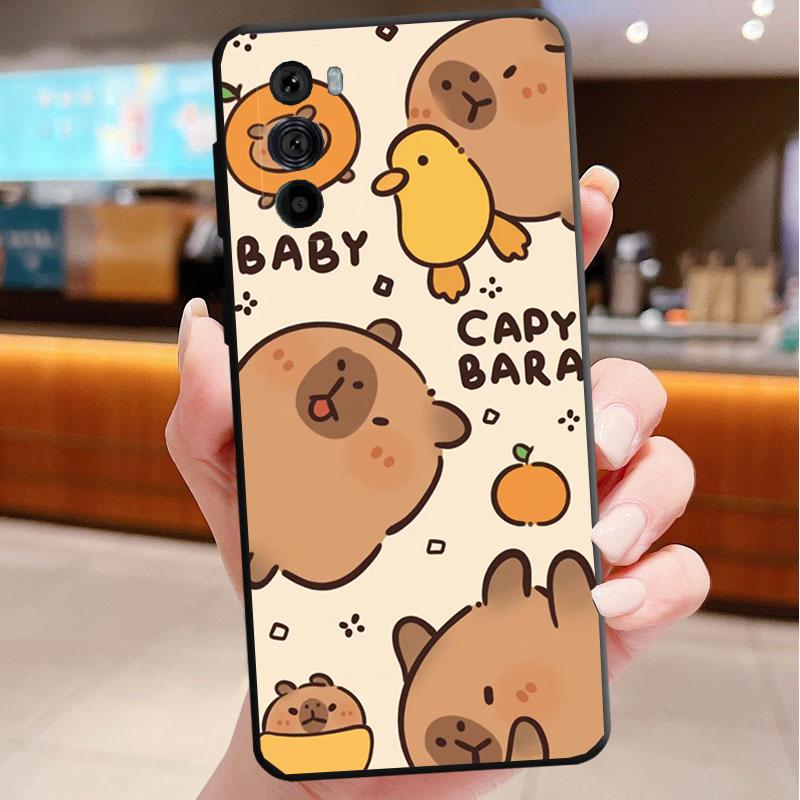 Cute Capybara Phone Case For Motorola Edge 50 40 Pro 50 40 30 Ultra Neo Fusion Moto G Play G Stylus G Power G 5G