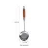 Wooden Handle Stainless Steel Slotted Spoon
