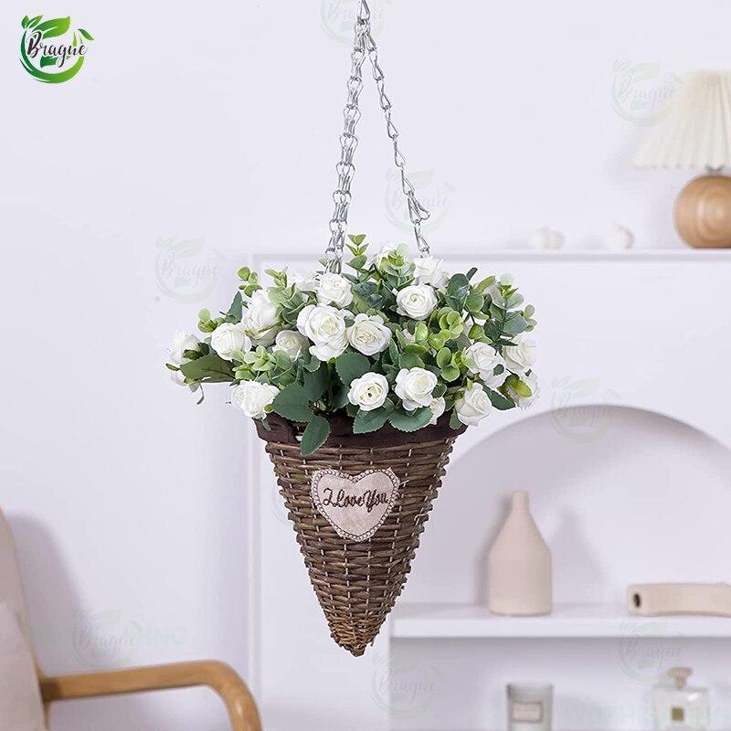 Głowy sztuczny kwiat jedwabna róża biały liście eukaliptusa bukiet piwonii sztuczny kwiat na stół weselny Party wazon Home Decor