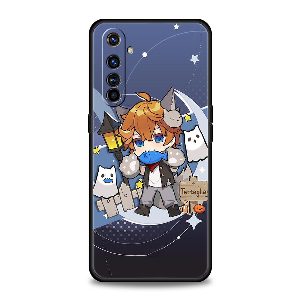 Niedliche Genshin Impact Xiao Für Realme 9 Hülle Soft Cover Für Realme 9 8 7 6 GT2 Pro Plus Handyhüllen 5G 8i 9i C3 C21 C11 C25 Coque