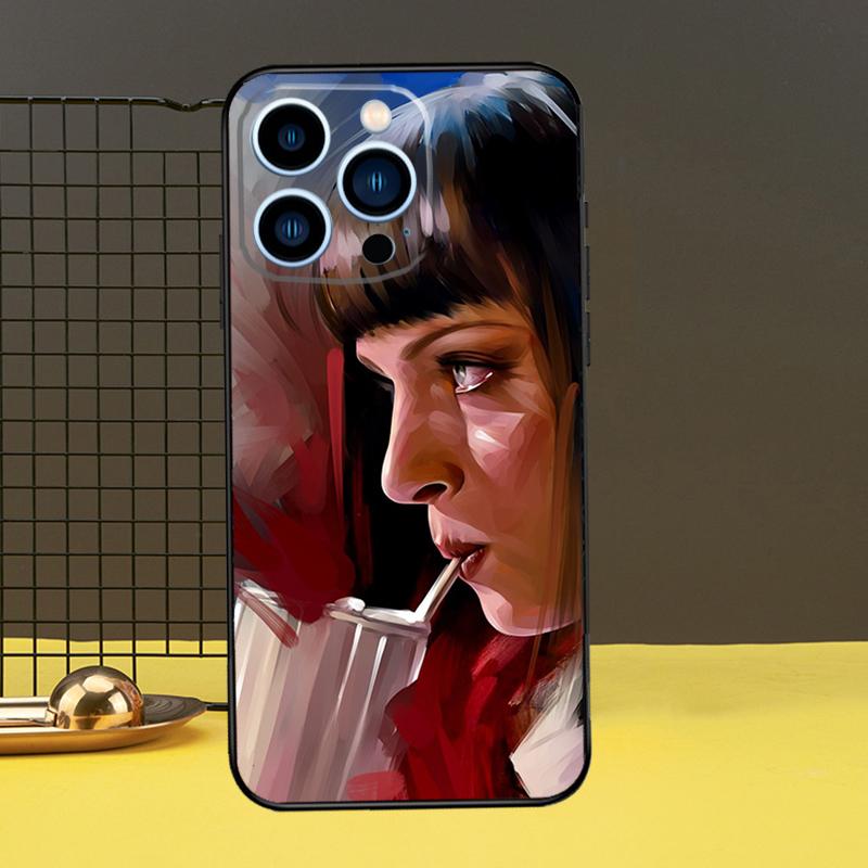 Mia Pulp Fiction Funda For iPhone 12 13 Mini 11 14 16 15 Pro Max XS X XR 7 8 14 16 15 Plus Phone Case