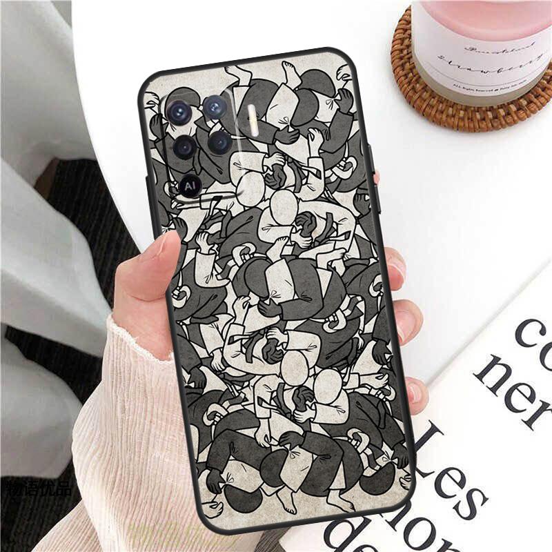 BJJ Brazilian Jiu Jitsu Case For Oppo A38 A80 A60 A40 A78 A18 A98 A58 A96 A76 A16 A94 A74 A54 A15 A17 A57 A77 A5 Pro