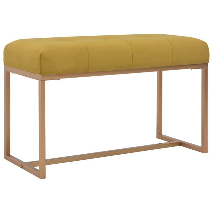 VidaXL Banc 80 cm Moutarde Velours 247556