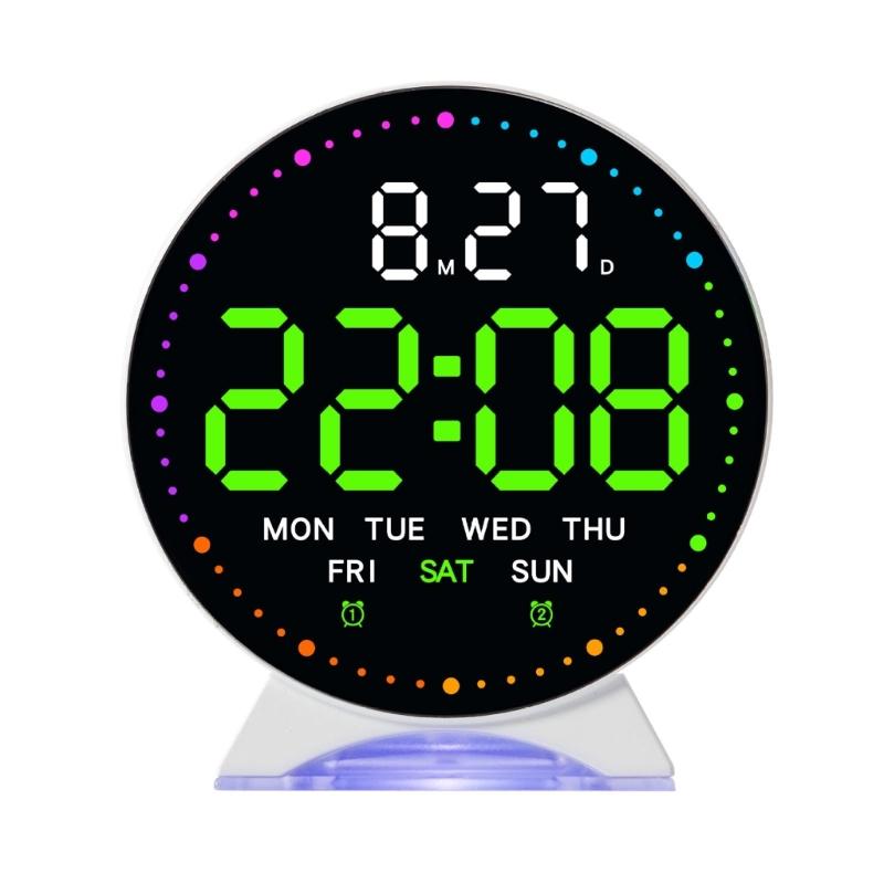 Alarm Clocks for Bedroom Digital Clock Night Light Digital Alarm Clock with Indoor Temperature Desk Clock for Bedroom