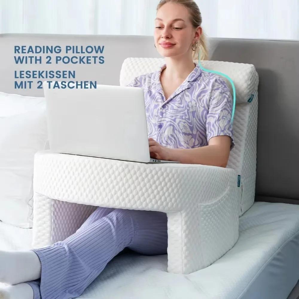 Soft Reading Pillow Working Memory Foam Bed Rest Pillow High Density Sponge Office Multi Functional Bed Reading Office Pillow