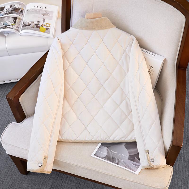 Tachi Women's Autumn Cartoon Embroidered Padded Lapel Jacket