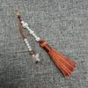 Faux Pearl Tassel Bag Charm With Retro Silver Butterfly Pendant Suitable For Handbags Backpacks Keys Hanfu Decoration