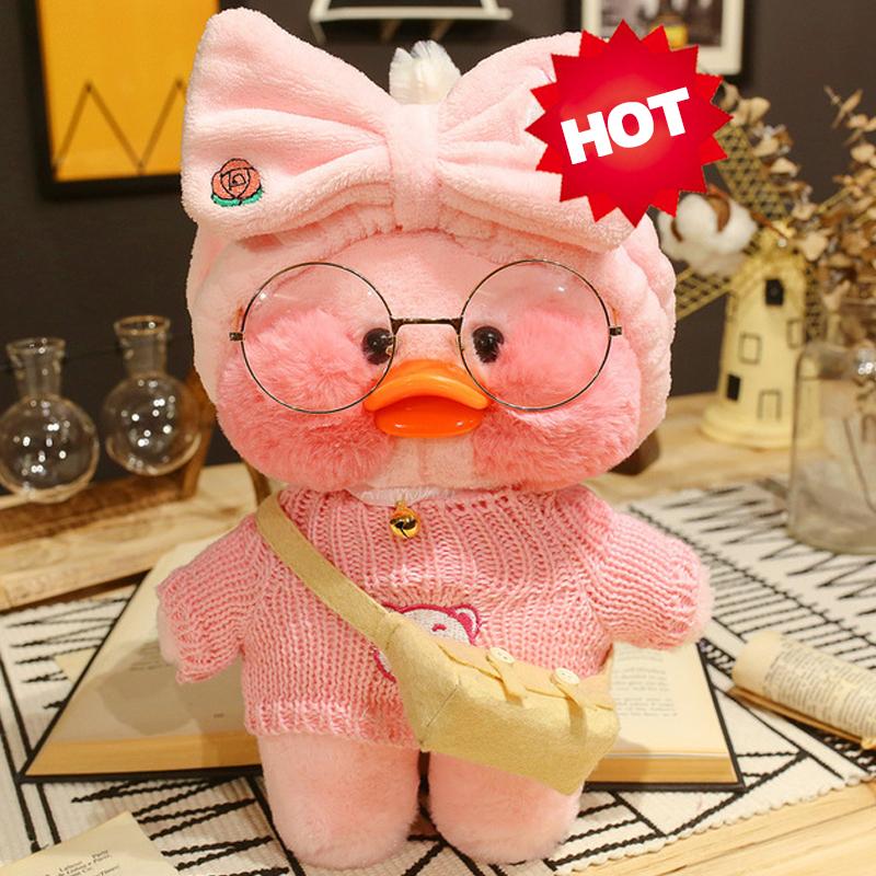 30cm Cute Lalafanfan Stuffed Soft Doll Plush Toy Kawaii Aminal Toys Girl Dressing Wearing Clothes Birthday Gifts