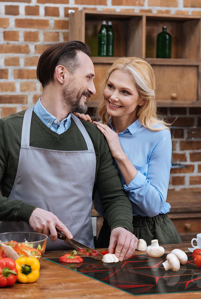 SZKLANA PŁYTA OCHRONNA NA KUCHENKĘ 70x52 WZÓR