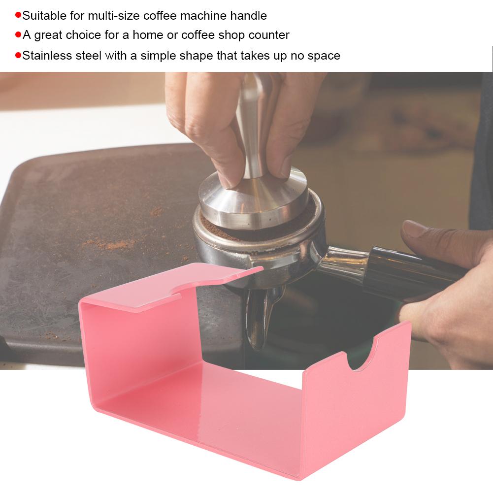 Stainless Steel Coffee Tamper Rack Tamping Handle Holder Display Bracket Coffee Tool AccessoryPink