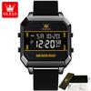 Silicone Strap Fashion Men Wristwatch Waterproof Digital Quality Multifunctional Watches for Men Calendar Luminous