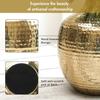 Metal Hammered Bud Round Shape Vase for Home Decor Decoratives for Indoor Outdoor Living Room Balcony | Best Gift