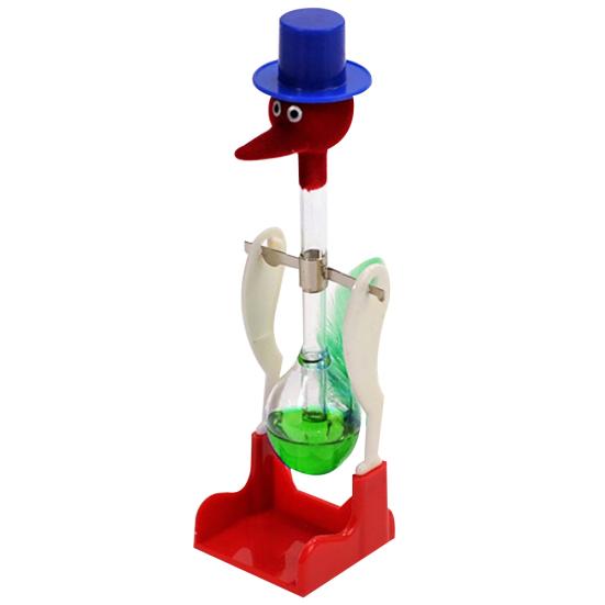 Creative Non-Stop Liquid Drinking Glass Lucky Bird Duck Bobbing Magic Prank Toy