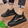 Mesh+Leather Height Increasing Elevator Shoes Men Woman Comfort Breathable Height Increase 6CM Man Sneakers Lift Casual Shoes
