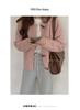 Korean Style Solid Color Knit Cardigan Sweater with Horn Buttons for Women