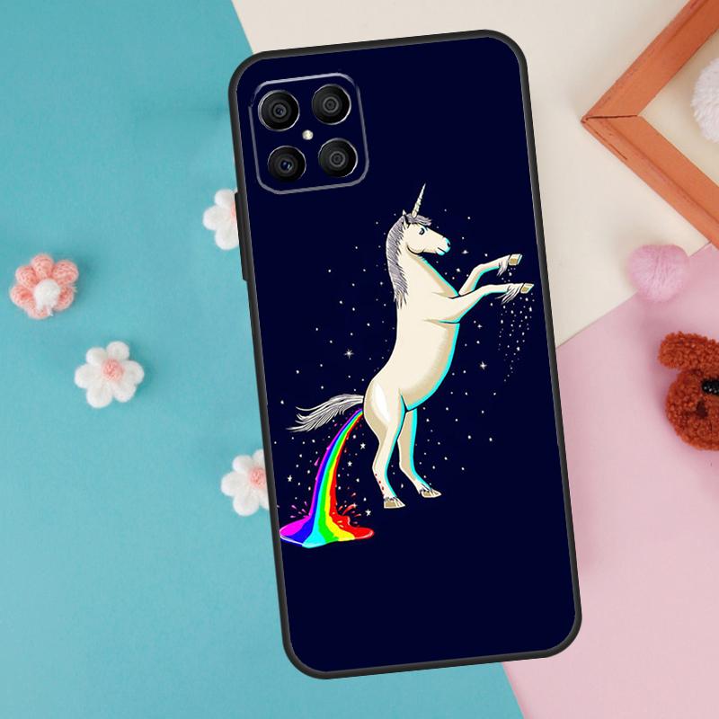 Cute Rainbow Unicorn Case For Honor Magic 7 5 6 Lite Pro Honor X8b X9b X9a X8a X8 X9 X9c 50 70 90 200 Lite Cover