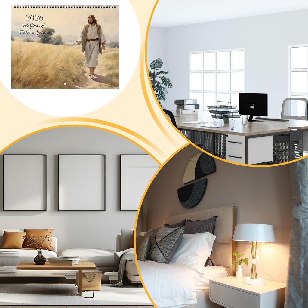 Wall Calendar 2026 Christian Calendar Hangable Planner Wall Decoration For Daily Planning Home Workplace Classroom Dorm Family