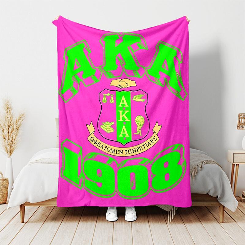 1pc Blanket AKA logo2 Print Design, Lightweight Blanket for Sofa, Bed- Soft &Warm, Gift for All Seasons like Christmas, Halloween