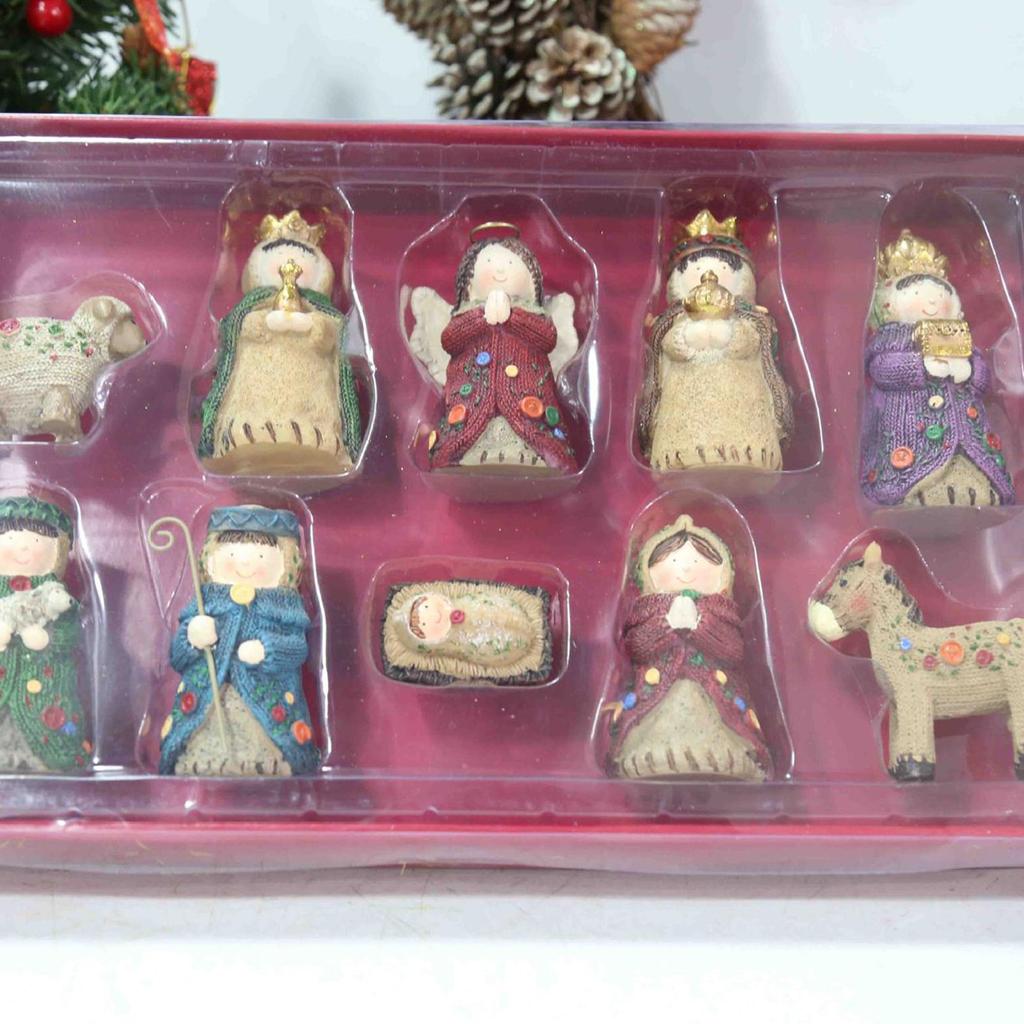 Christmas Nativity Set 10 Piece Religious Sculpture Nativity Scene Sculpture For Indoor Christmas Home Desktop Church Mantel