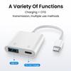 2 In 1 Splitter Data Sync Power Supply USB 3.0 PD Fast Charging Type-C OTG Adapter Converter