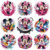 8pcs/Set Minnie Mickey DIY Diamond Painting Coasters with Holder Anti Slip Wood Drip Mats Crystal Rhinestones Diamond Art Coasters for Adults