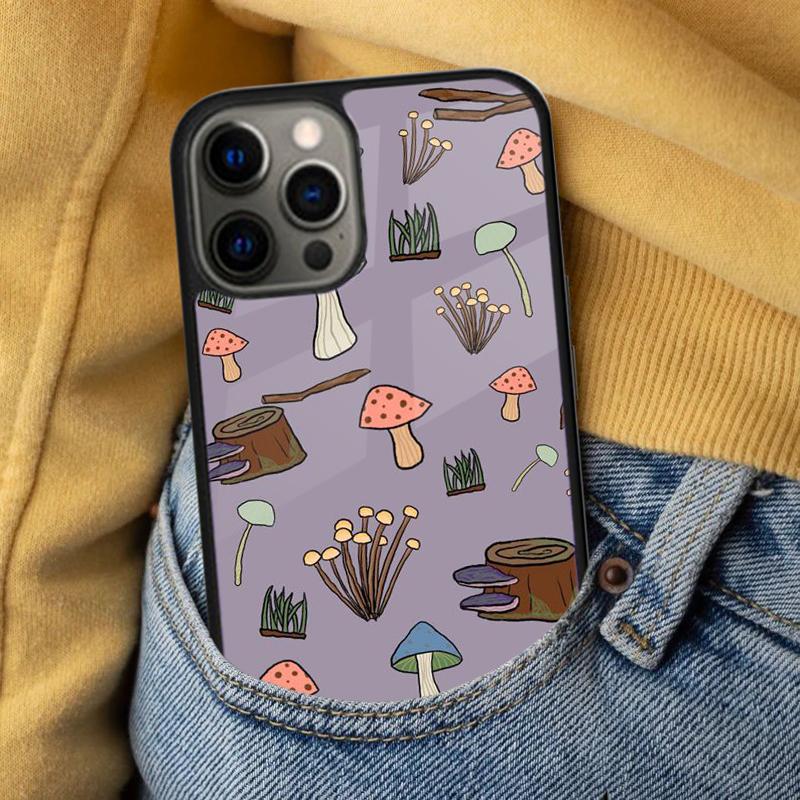 Mushroom Soft Phone Case for iPhone 17 Air 16e Pro max 15 Pro 13 14 Plus 11 12 MagSafe Magnetic Coque