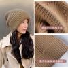 Winter new hats stacking hats women's fashion versatile wool knitted hats thickened thermal bald hats